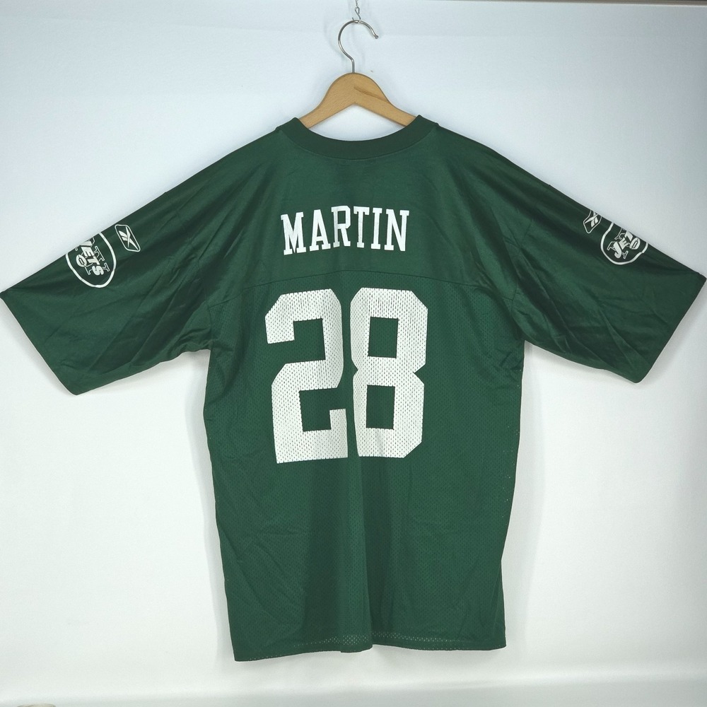 Vintage NFL Jets‎ Jersey Curtis Martin 28 Mens Large New York Football Mesh VTG